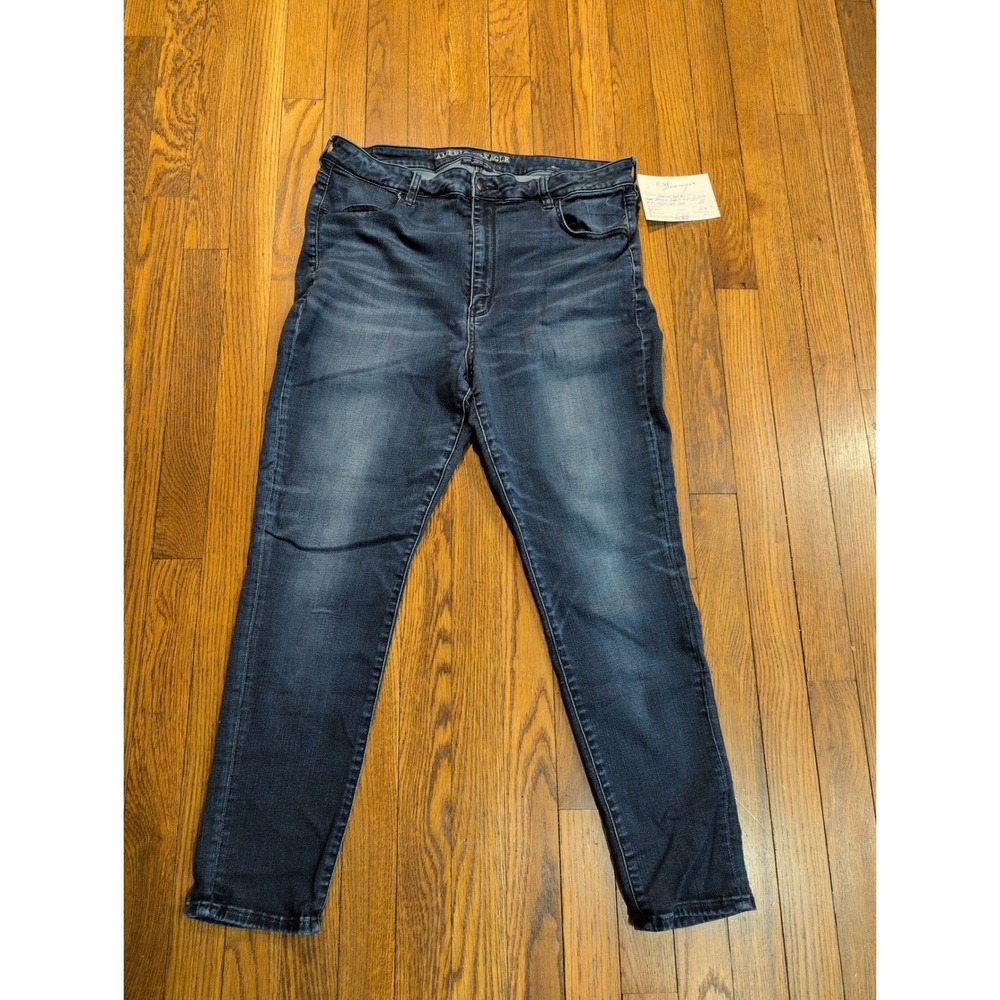 American‎ Eagle Super Stretch X Super Hi-Rise Skinny Jegging Dark Wash 18 Short